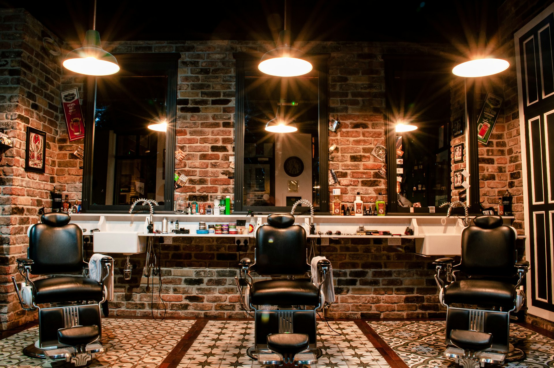 Ambiente de barbearia premium